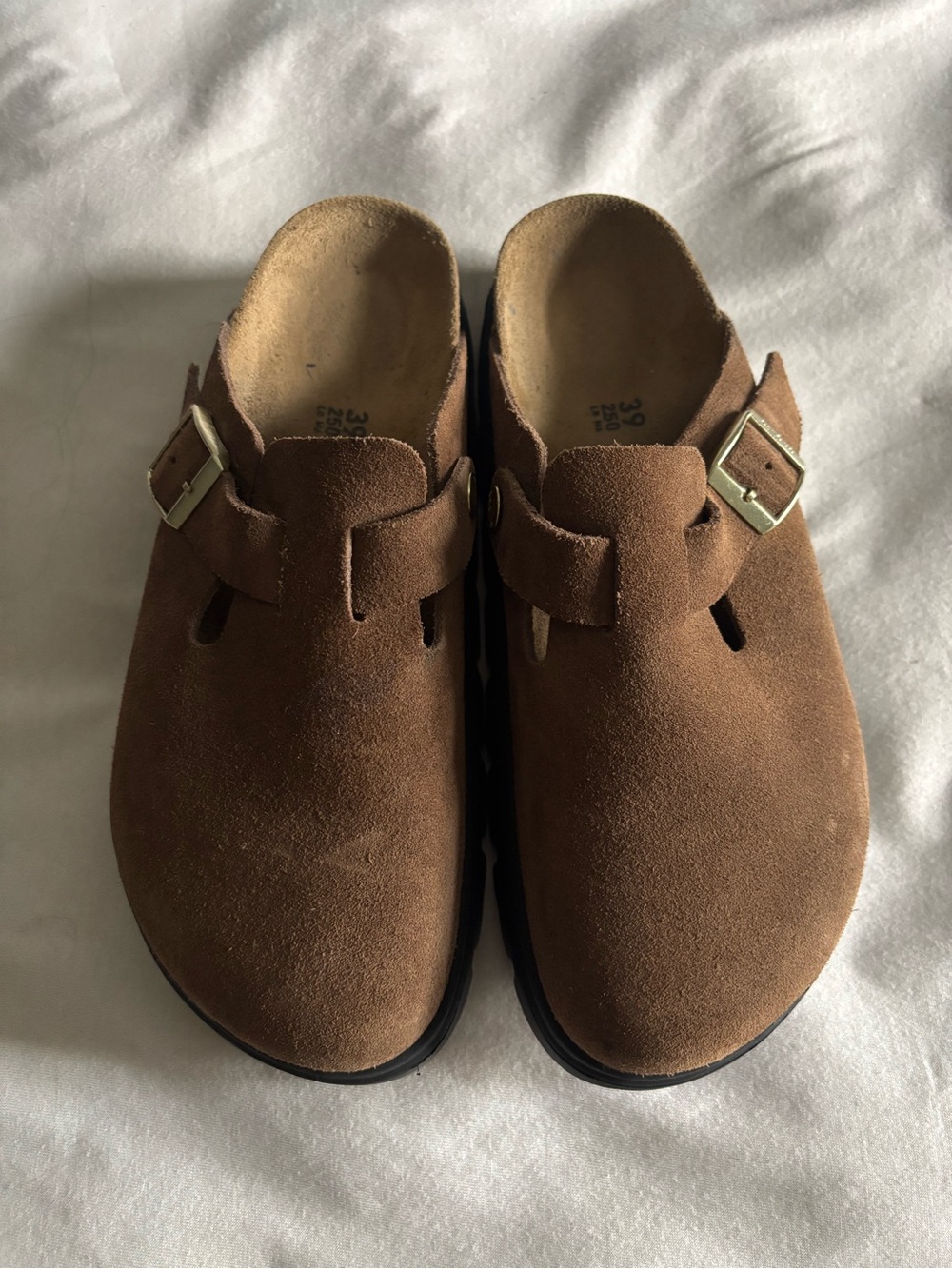 Papillio Birkenstock Platform Brown Suede Clog - Picture 2 of 6